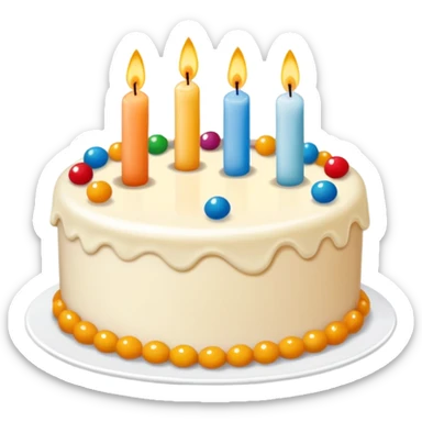 Um bolo de aniversário com o nome "Dinis"  sticker