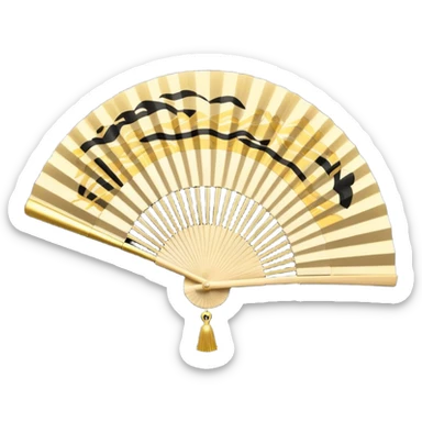 japanese hand fan glossy circuit sticker