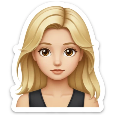 Blonde balayage girl sticker