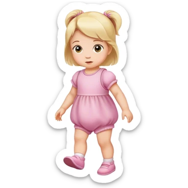 baby girl walking sticker