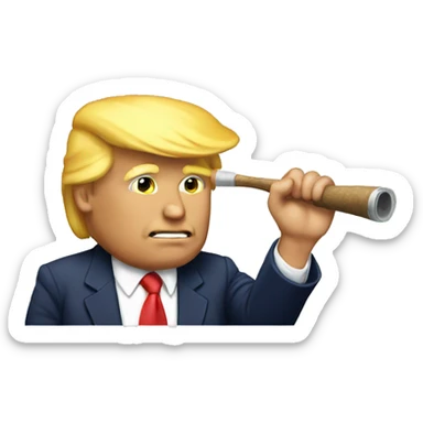 Donald trump tomando mate sticker