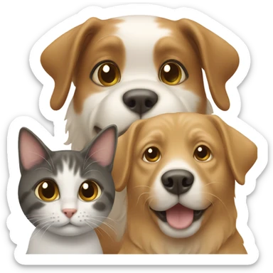 Dog and cat  sticker