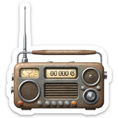 radio over a mountain sticker