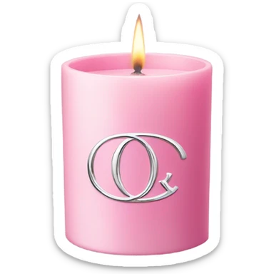 Pink dior candle sticker