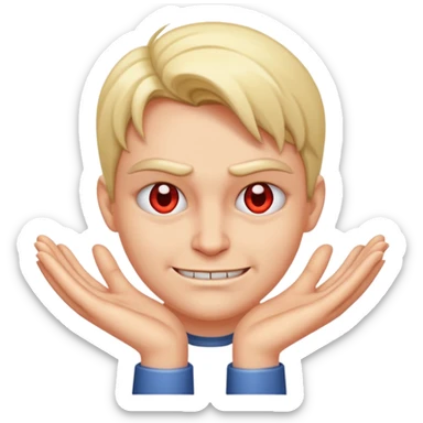 Evil smirk rubbing hands together sticker