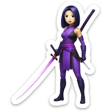 Psylocke with a katana sticker
