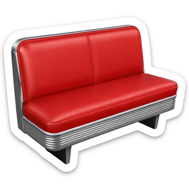 1950s diner booth seat sticker
