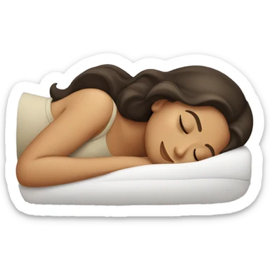 Brunette girl sleeping sticker