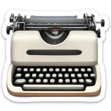 Typewriter sticker