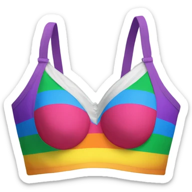 Pride flag in a bra sticker