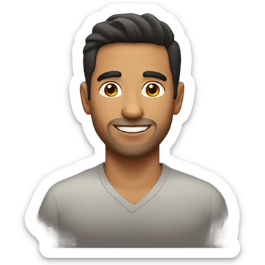 hispanic man in his 30s, gay and handsom sticker