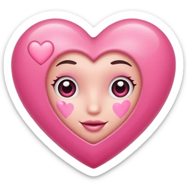 Un corazón super cute y color rosadito  sticker