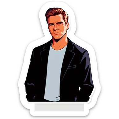 White guy gangster sticker