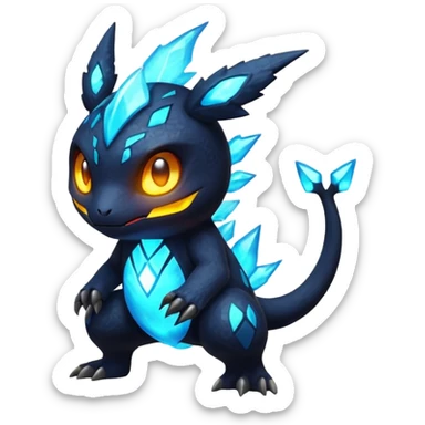 Elemental Dark-type-Electric-type natural Pokémon-Fakémon-creature sticker