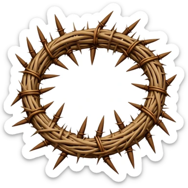 jesus's crown of thorns  sticker