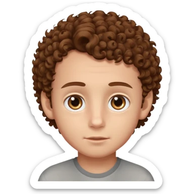 a boy with hazel eyes and curlyish brown hair and a humungos forehead like huuuuuuuuuuuuuge sticker