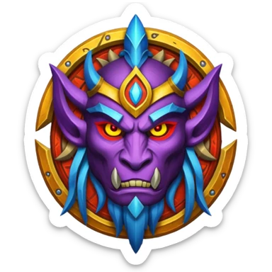warcraft tribal faction emblem sticker