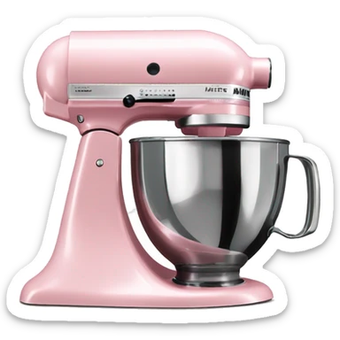 Realistic light pink kitchenaid mixer  sticker
