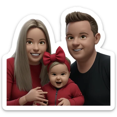 smiling duo with contrasting styles sticker