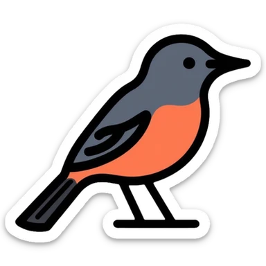 nightingale bird sticker