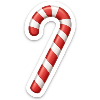 Christmas candy cane sticker