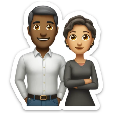 Pareja sueteres iguales sticker