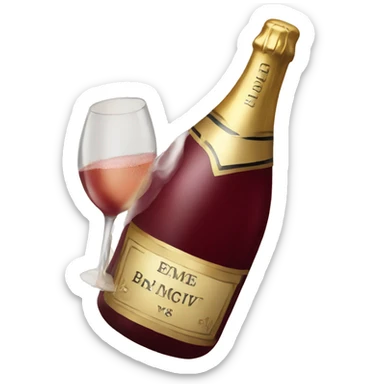 burgundy champagne sticker