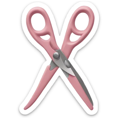 pastel pink scissors sticker