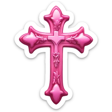 asthetic pink cross sticker