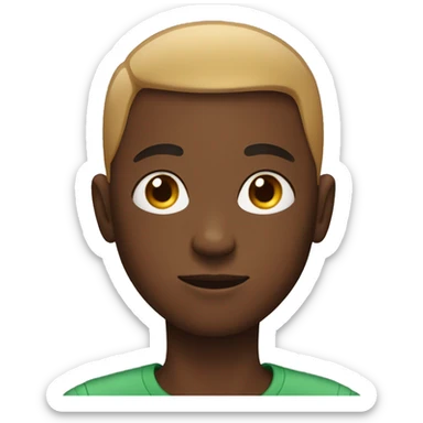 Face of Black boy with a buzzcut  sticker
