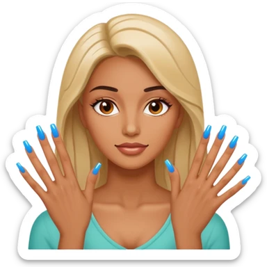 Baddie with big nails sticker