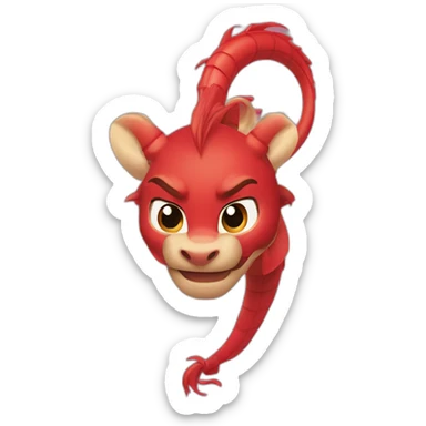 mushu mulan sticker