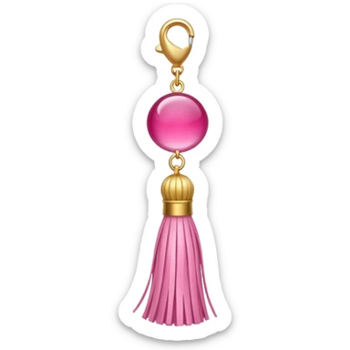 pink ade tassel pendant sticker