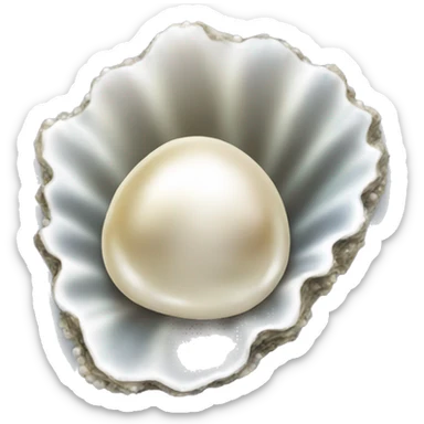 oyster with a pearl sticker
