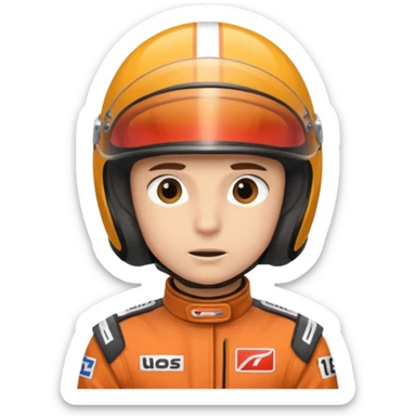 Race car driver sticker