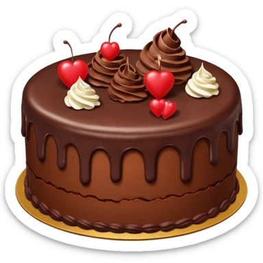 Fallen cake sticker