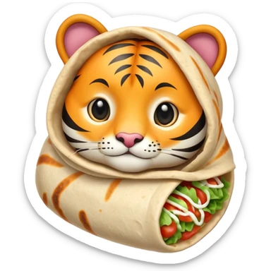 Sexy tiger burrito sticker