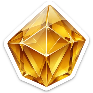 raw golden crystal sticker