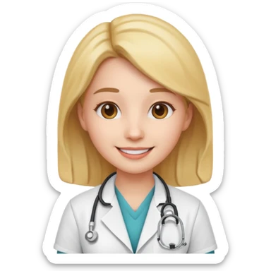 young female doctor emoji sticker