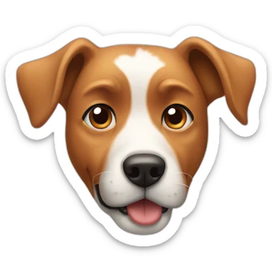 Dog with a blog sticker