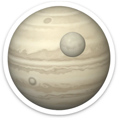 Venus planet emoji, pale grey sphere, hazy soft texture, simple and round, no text sticker