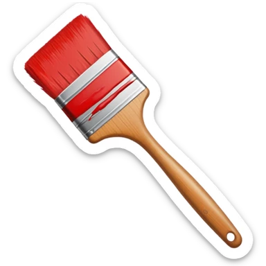 paint brush with paint sticker