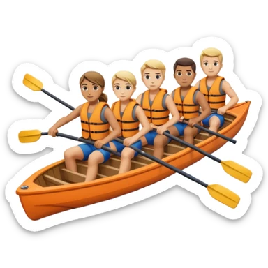 people rowing sticker