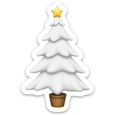 White Christmas tree sticker