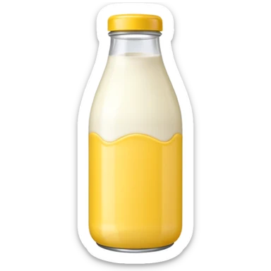 baby Milk bottle yellow sticker