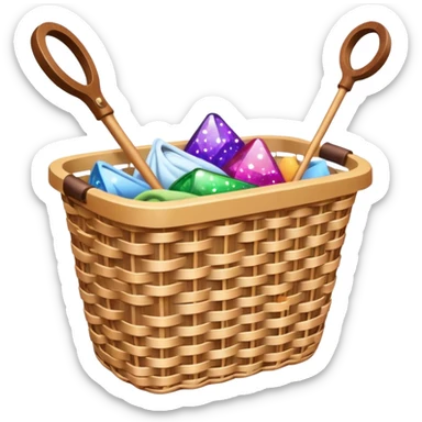 Laundry basket with magic wand sticker