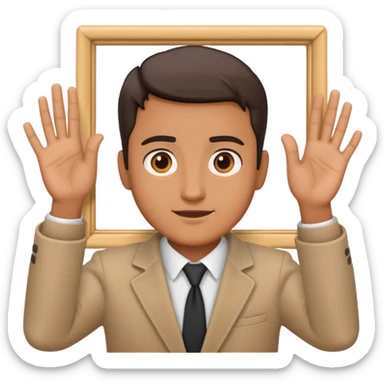 director hands frame gesture, filmmaker framing with hands sticker