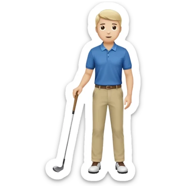 man playing golf full body sticker
