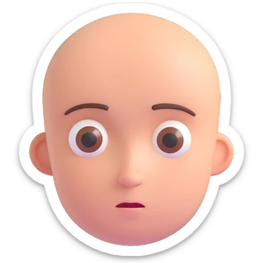 a person with a visible lump on their forehead sticker