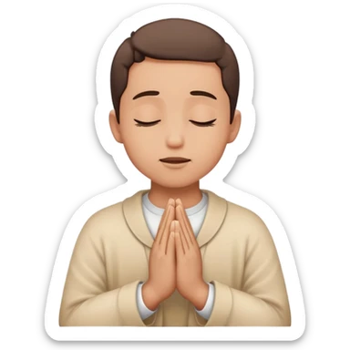 Person praying and talking to God, spiritual connection sticker